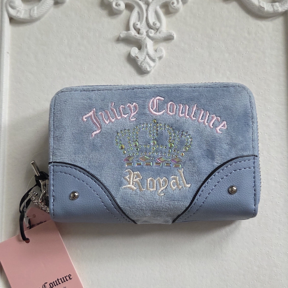 Juicy Couture Light Blue Embroidered Wallet